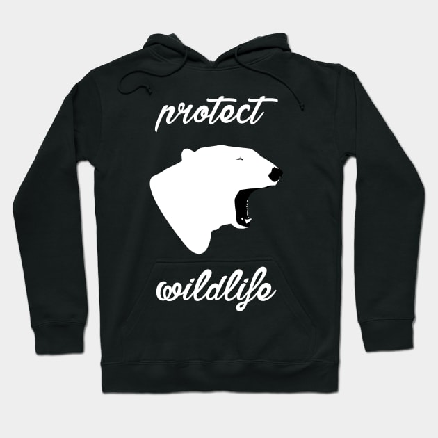 protect wildlife - polar bear Hoodie by Protect friends